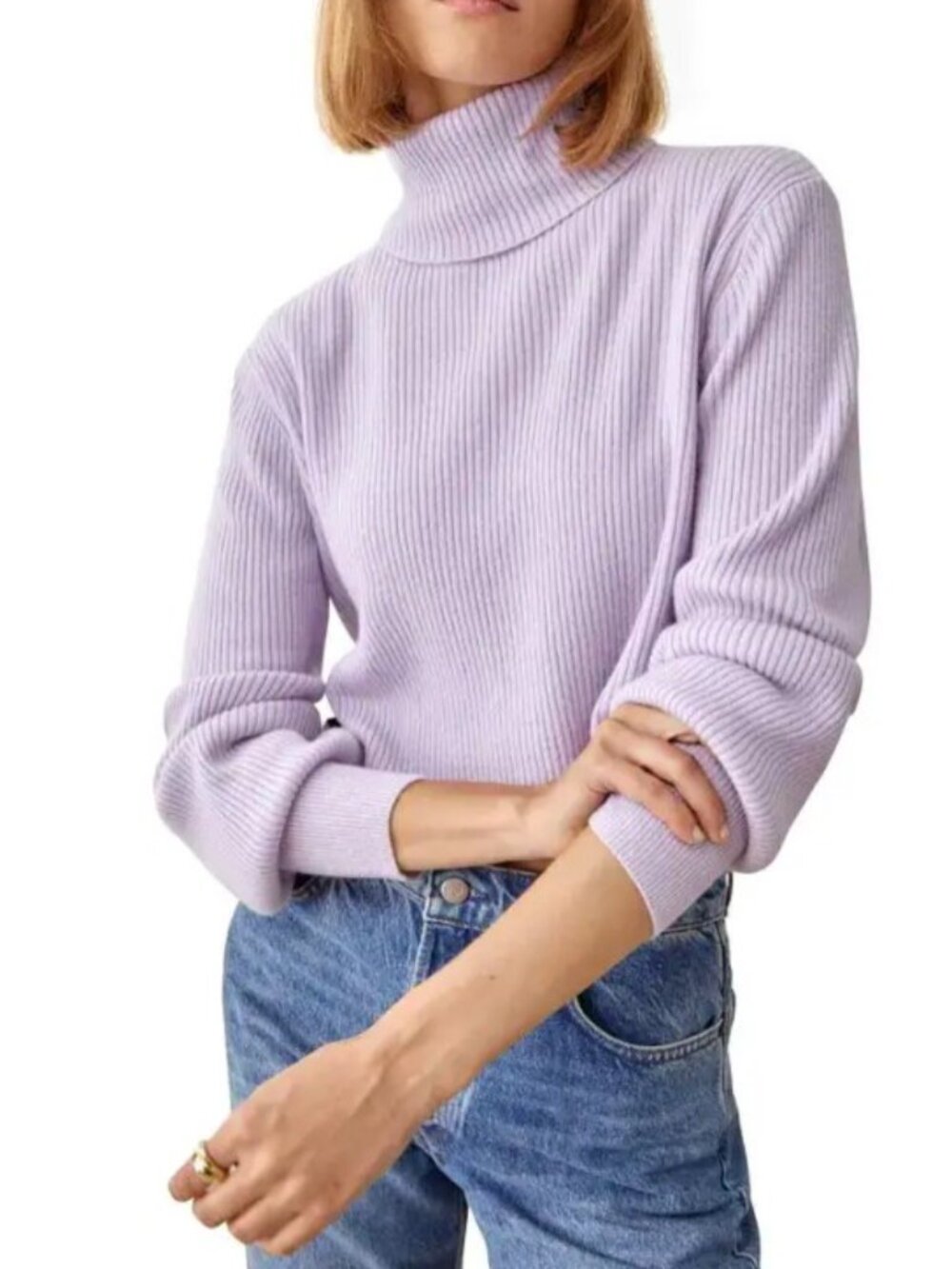 REFORMATION  luisa crop cashmere blend sweater small